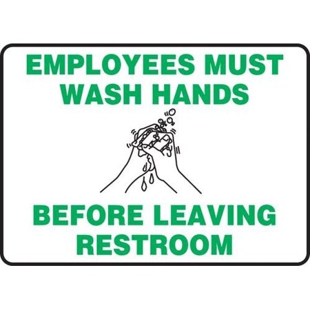 SAFETY SIGN EMPLOYEES MUST WASH MHSK968VS